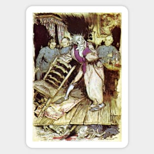 The Telltale Heart - Arthur Rackham for Edgar Allan Poe Sticker